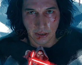 Conflicted One ~ Kylo Ren ~ 8x10 Semi-Gloss Print ~ Star Wars Art