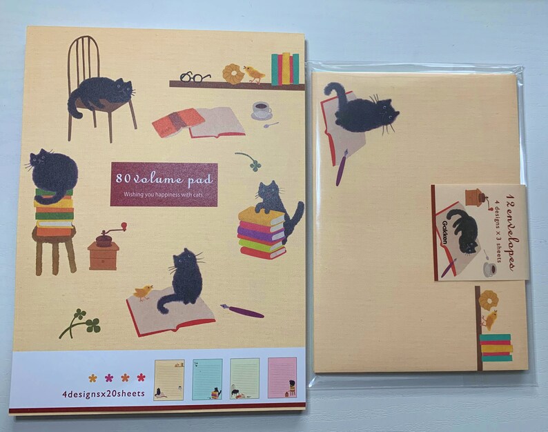 Japanese Letter Writing Set Lined 80 Sheets Letter Pad and Etsy