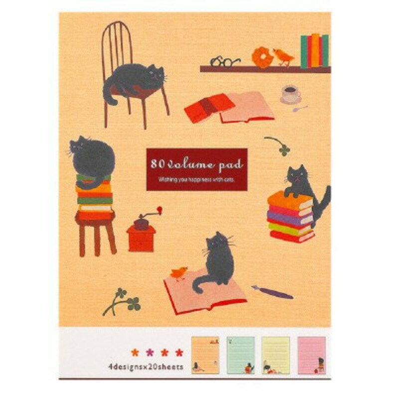 Japanese Letter Writing Set Lined 80 Sheets Letter Pad and Etsy