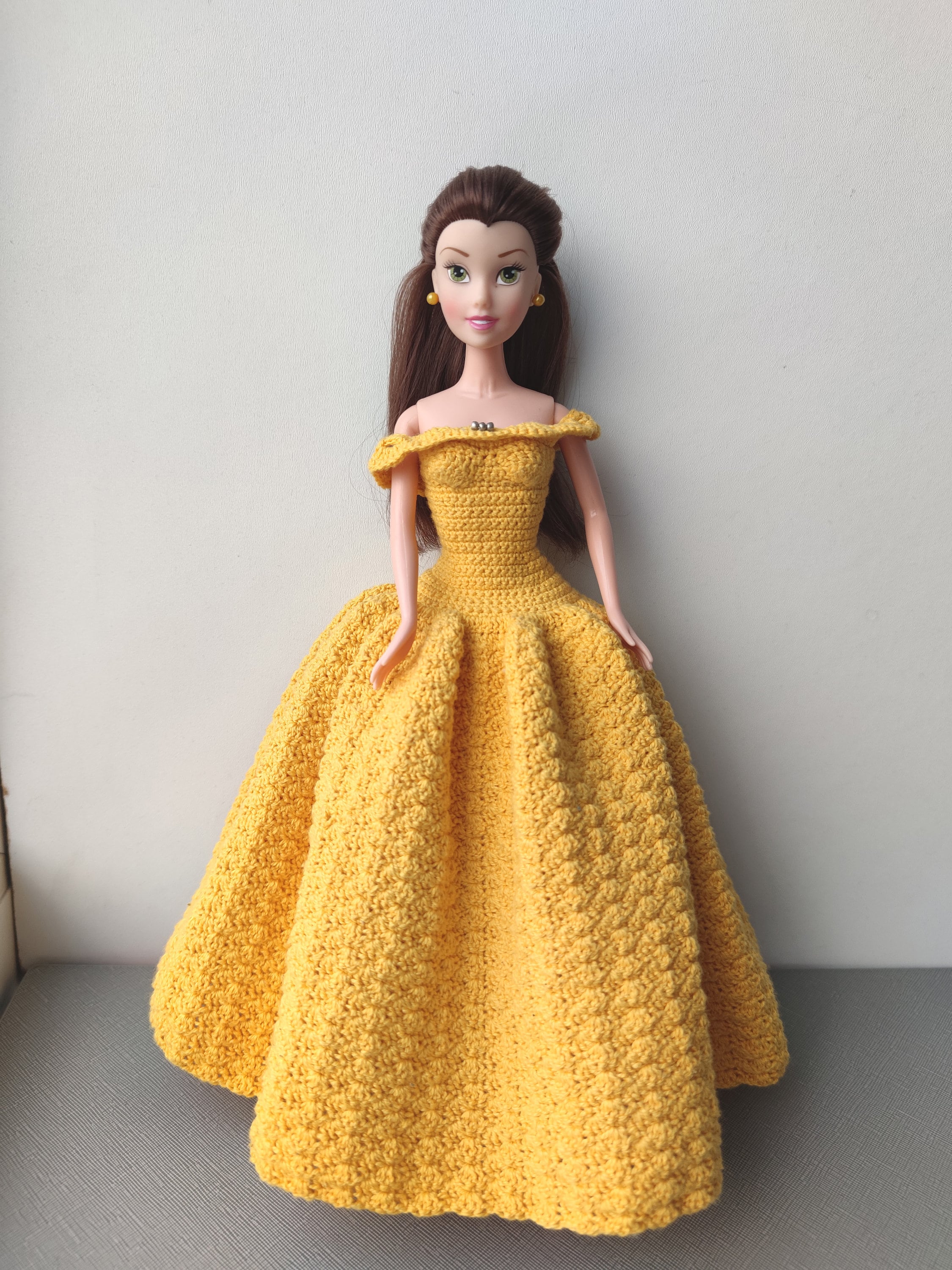 PDF Crochet Pattern of Disney Belle Dress for Barbie sized Etsy