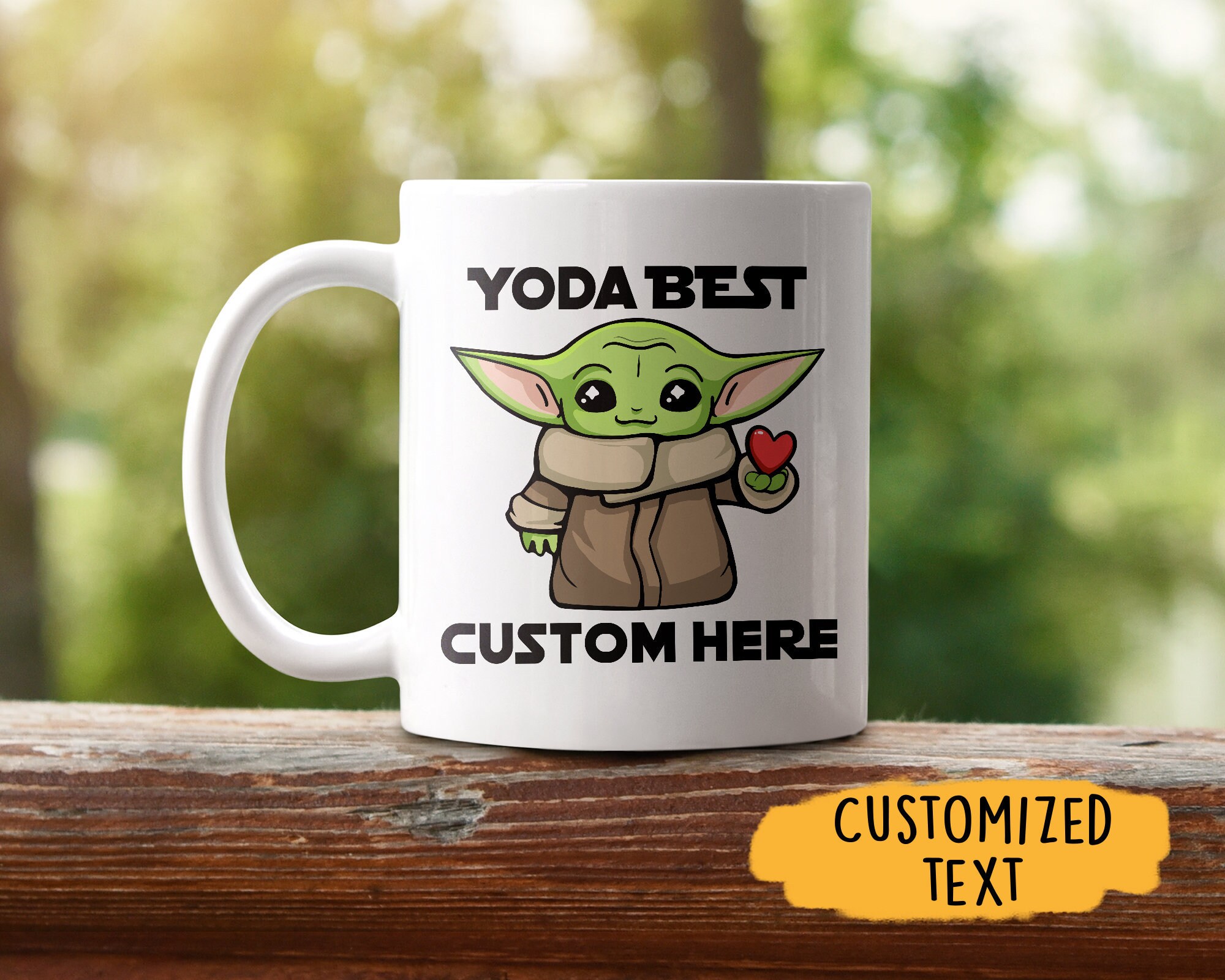 Personalized Baby Yoda Mug Disney Star Wars Yoda Alien Etsy