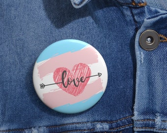 LOVE TRANS Pin Button