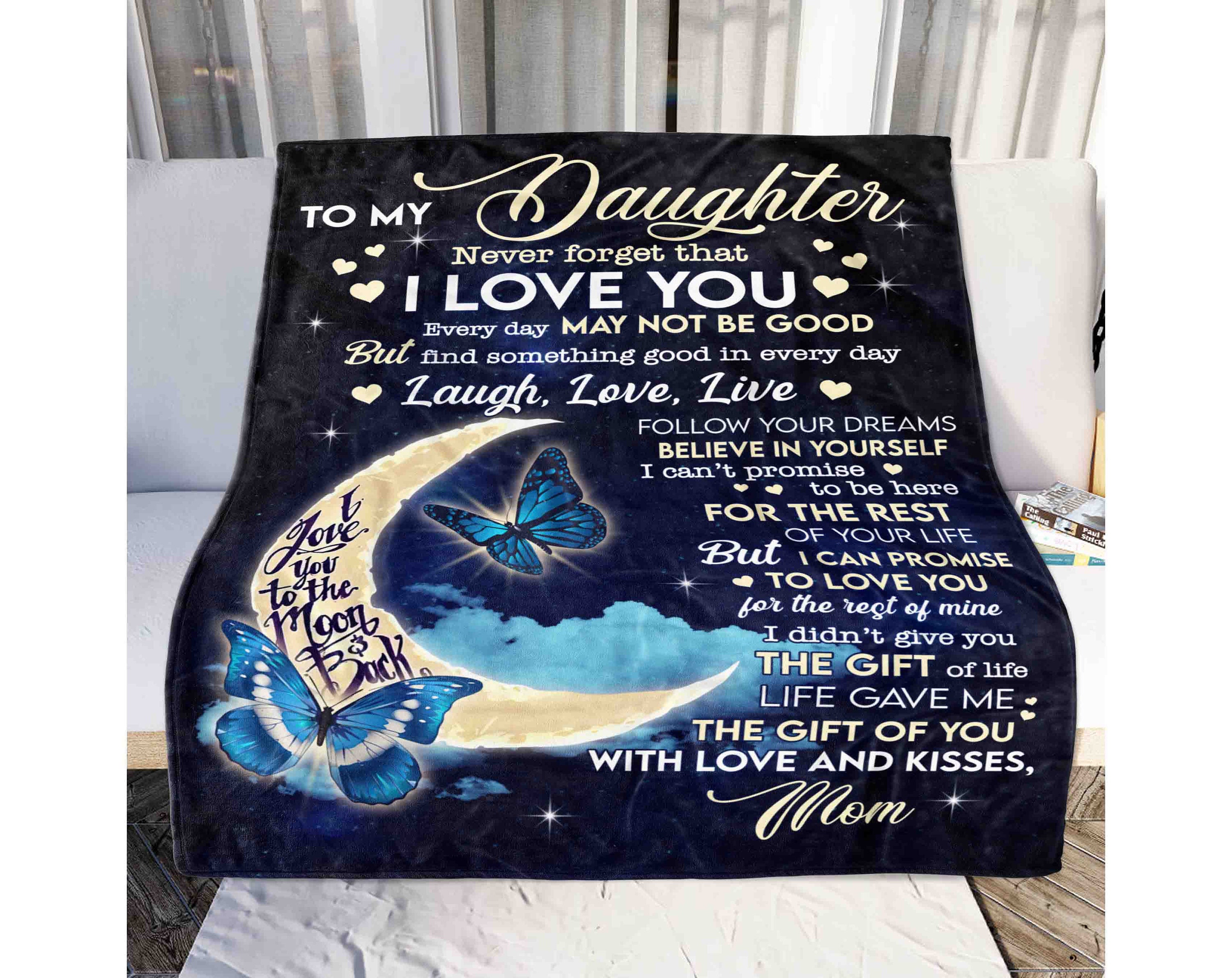 Personalized To My Daughter Blanket Gifts For Daughter From Etsy