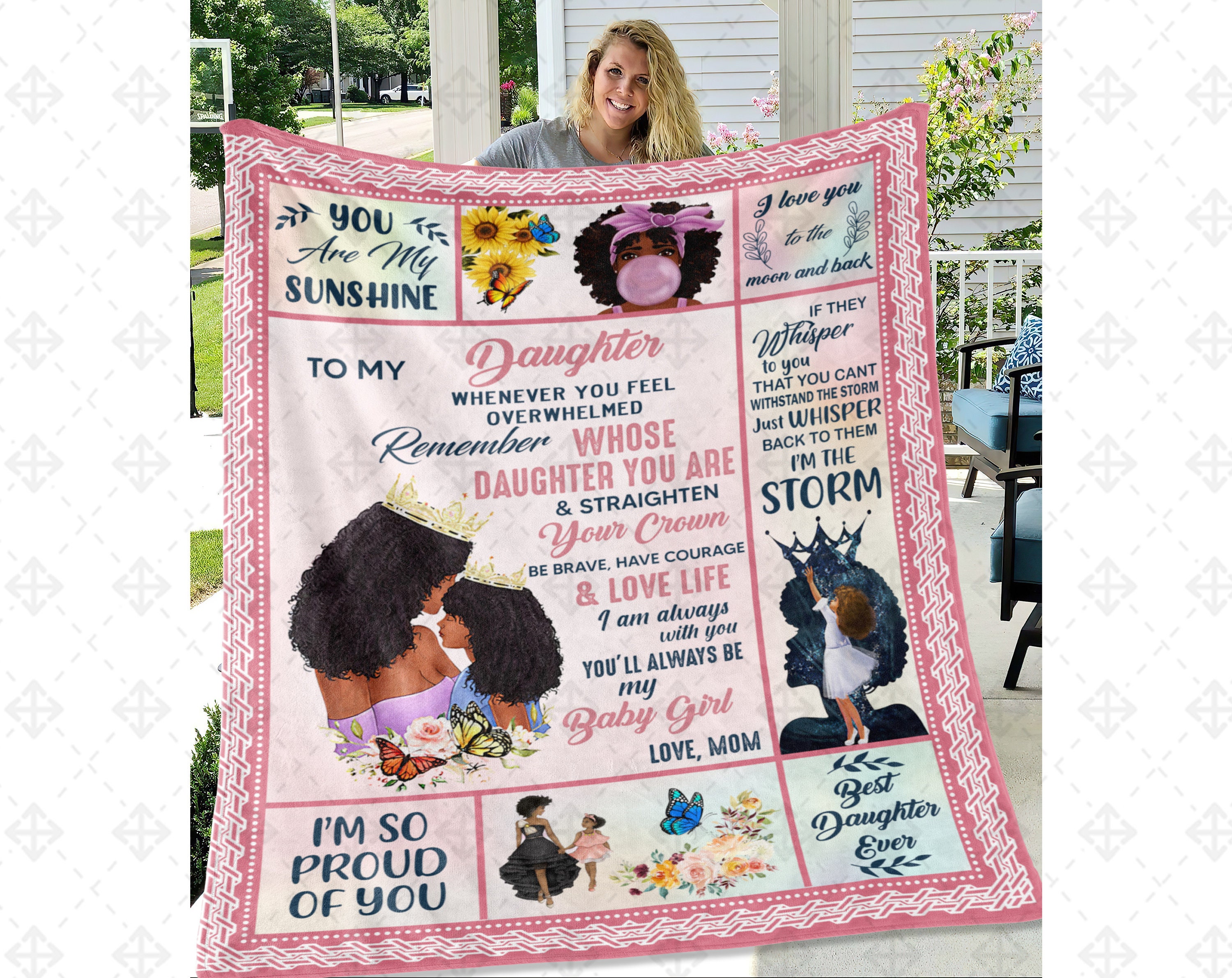 Personalized To My Daughter Blanket Gift From Mom Never Feel Etsy