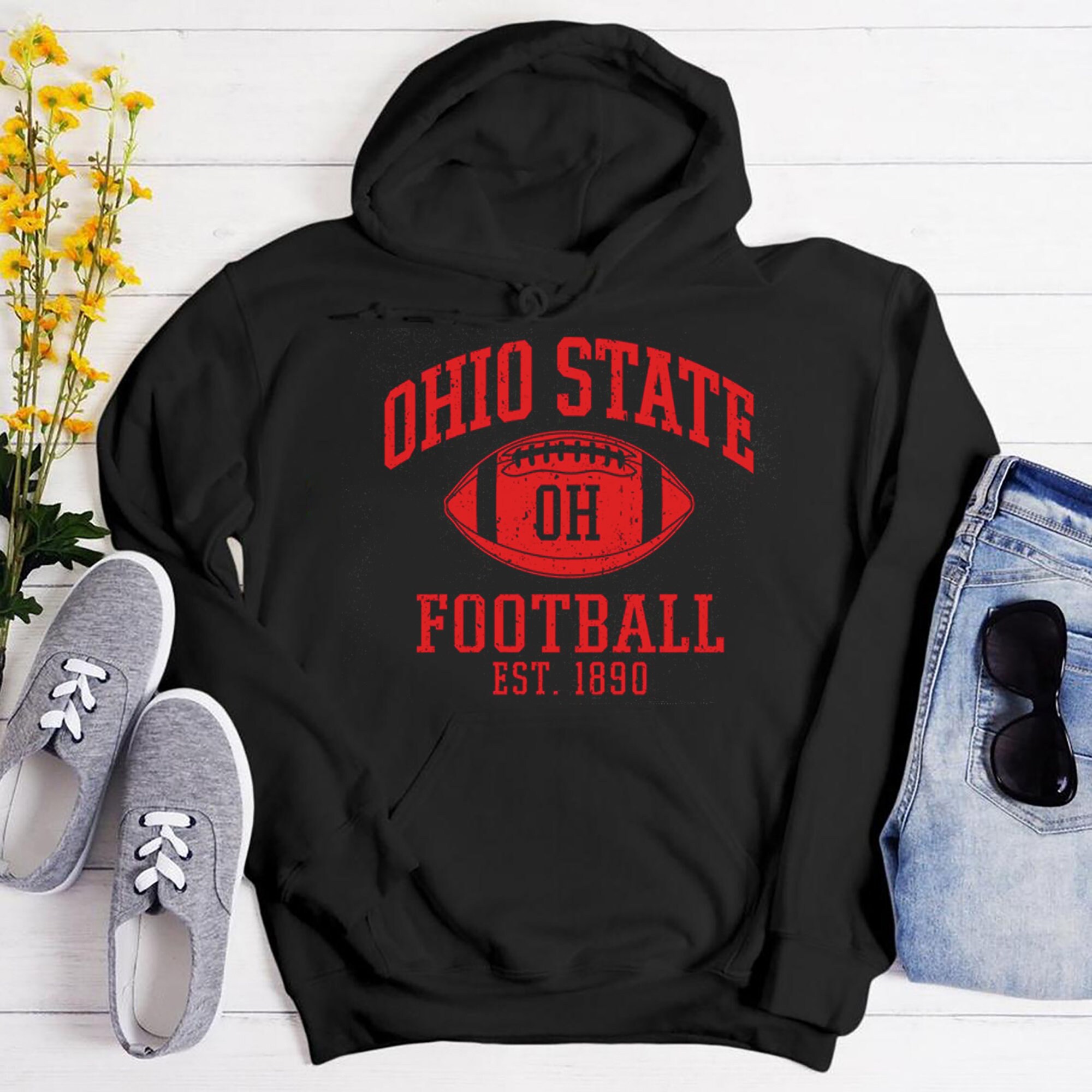Vintage State of Ohio Columbus Varsity Style Football Gift Etsy