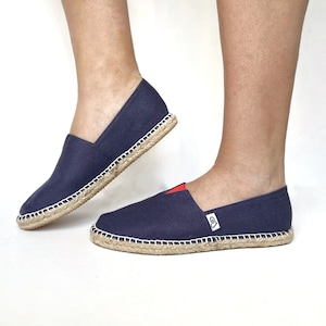 Lolalu Women&#39;s Blue Spanish Espadrilles Flat Shoes |  Hand Stitched  | Designed in Spain