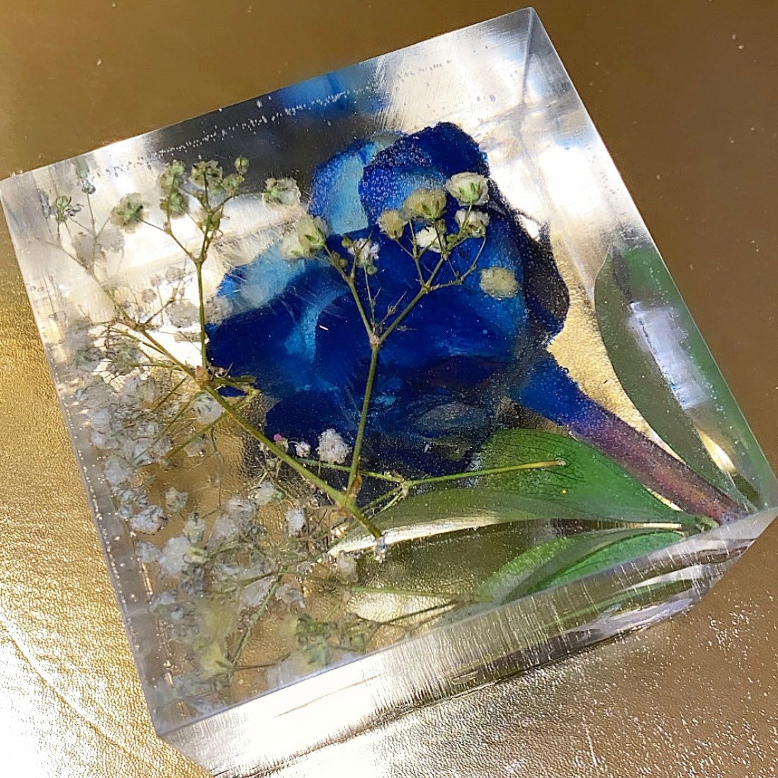 Funeral Flower Preservation Keepsake Cube Timeless Memorial Etsy