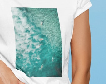 Surfing Vintage Tshirt | Hawaii Surfer Graphic Tee | Beach Aesthetic Oversized Shirt | California Ocean T-Shirt