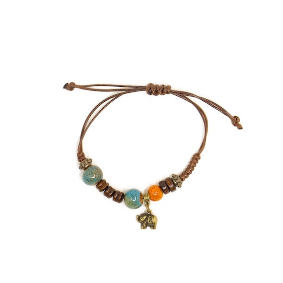 Mae Chan Bracelet Handmade Elephant Charm Bracelet Save the