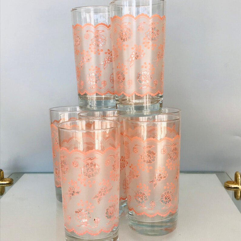 Vintage Tiara Exclusives 12oz Drinking Glasses Set of 8 Etsy