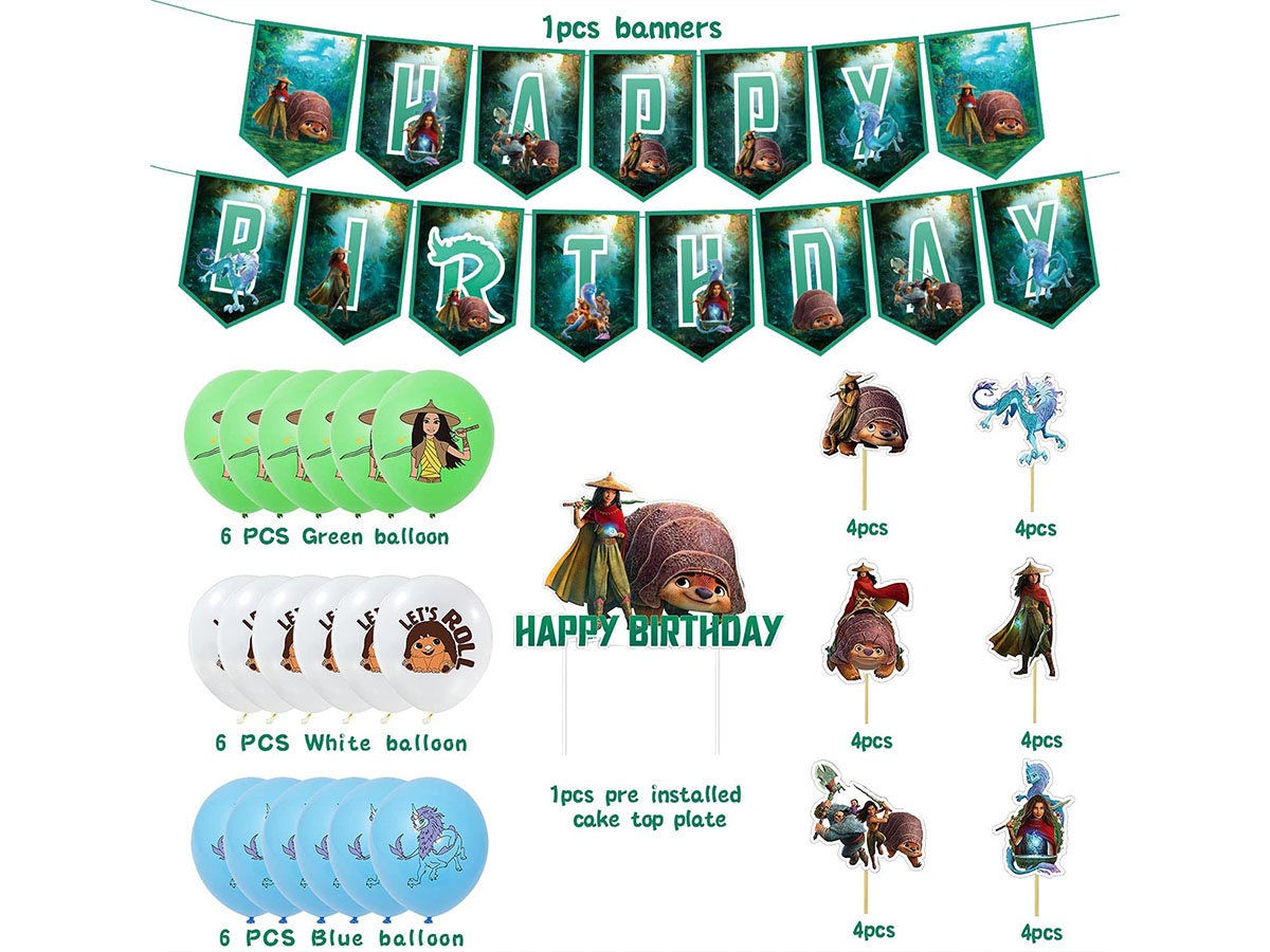 Raya and The Last Dragon Birthday Decorations Raya and The | Etsy