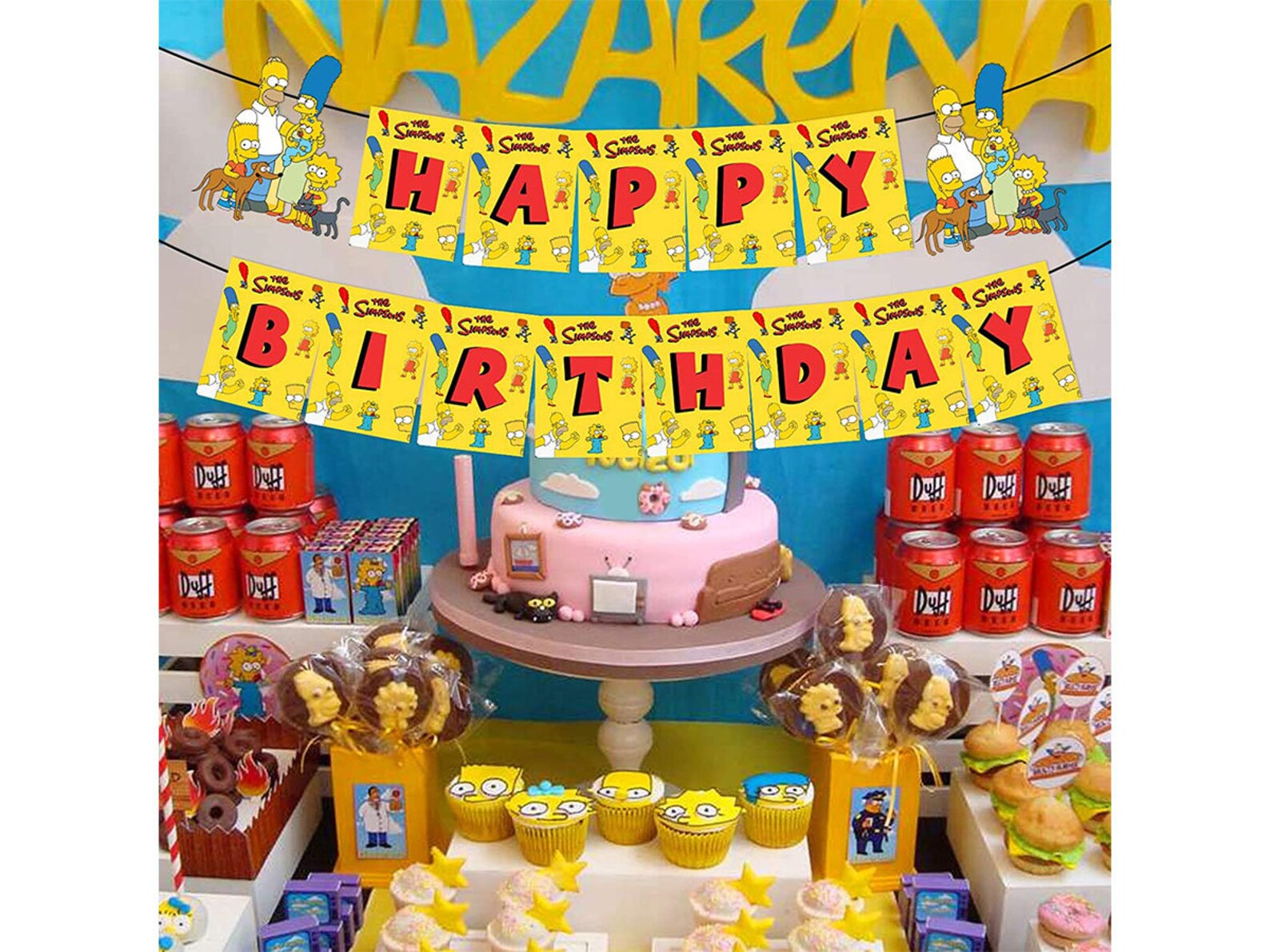 Pancarta de feliz cumpleaños de Los Simpson Simpsons ...
