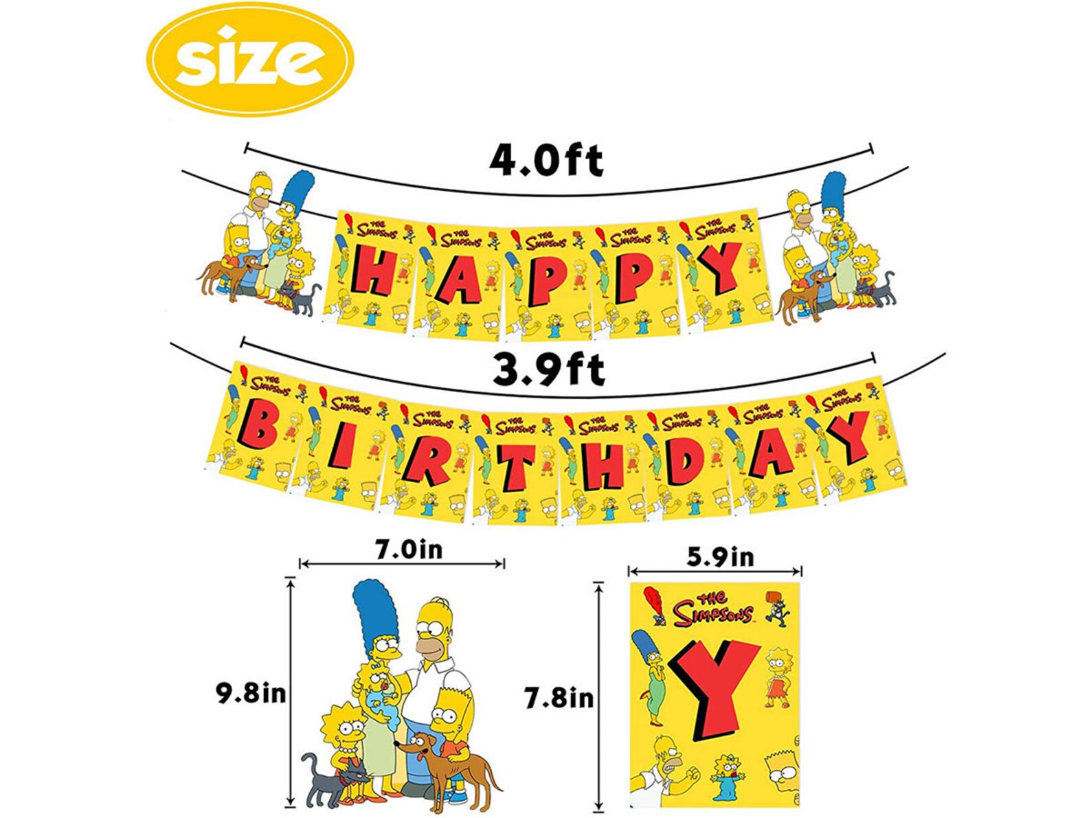 Die Simpsons alles Gute zum Geburtstag Banner Simpsons Etsy