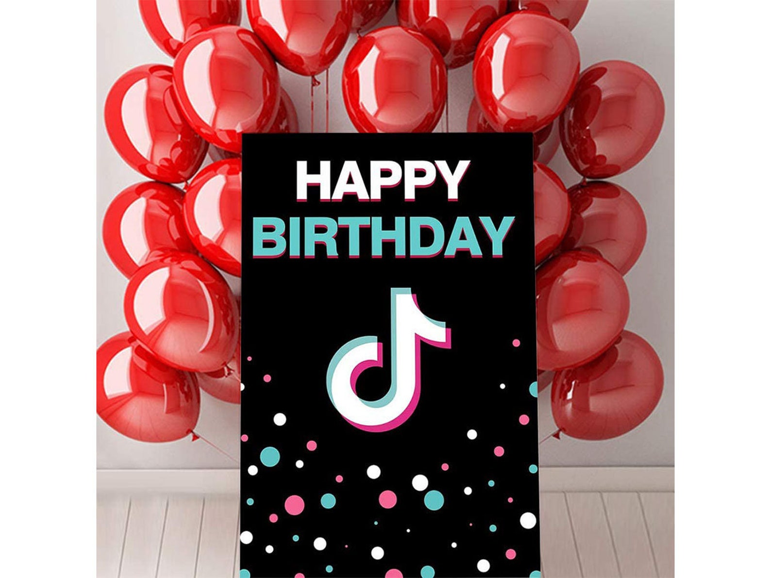 TIK Tok Happy Birthday BannerTIK Tok Birthday Party Etsy