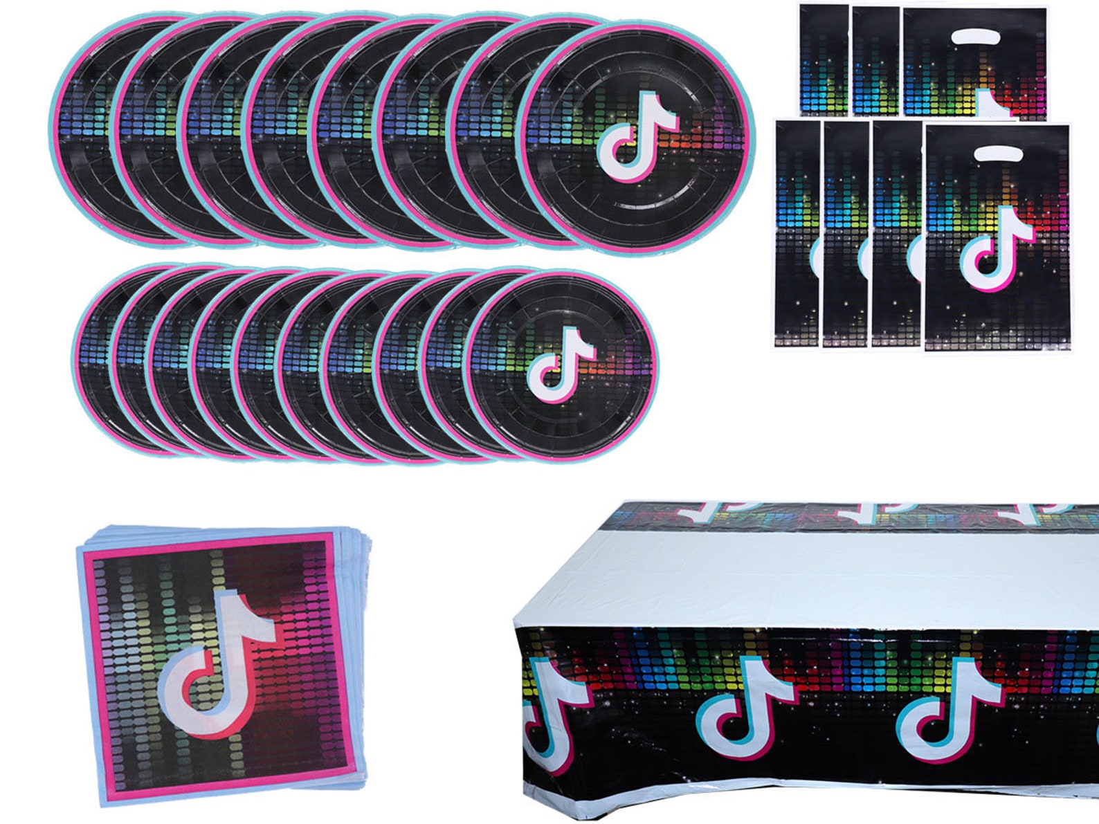 TikTok Themed Party Supplies Set TikTok Party Decorations Etsy
