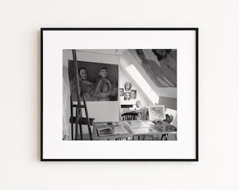 París, Francia, 59 Rivoli Studio #4: Impresión de fotografía de viajes de bellas artes en blanco y negro