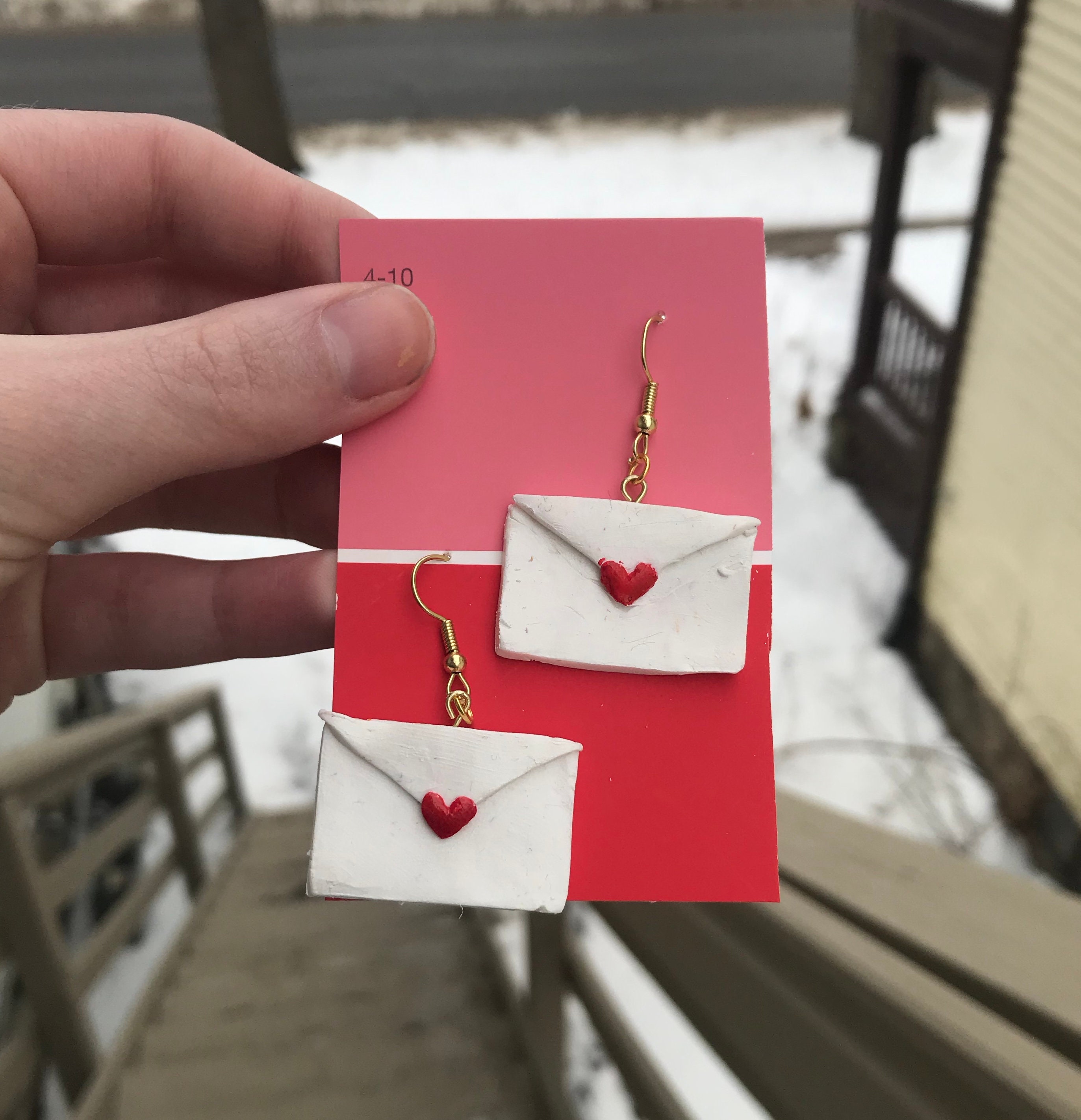 Finished Acrylic Love Letter Earrings - Custom Laser-Cut Jewelry