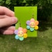 rainbow flower earrings 