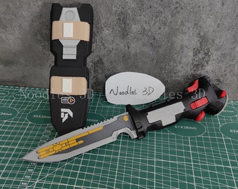 3D-Printed Titanfall 2 Pulse Blade Pilot Knife Soldiers Scanner Blade With Scabbard Cosplay Knife Video Game Prop 32CM/12.5''