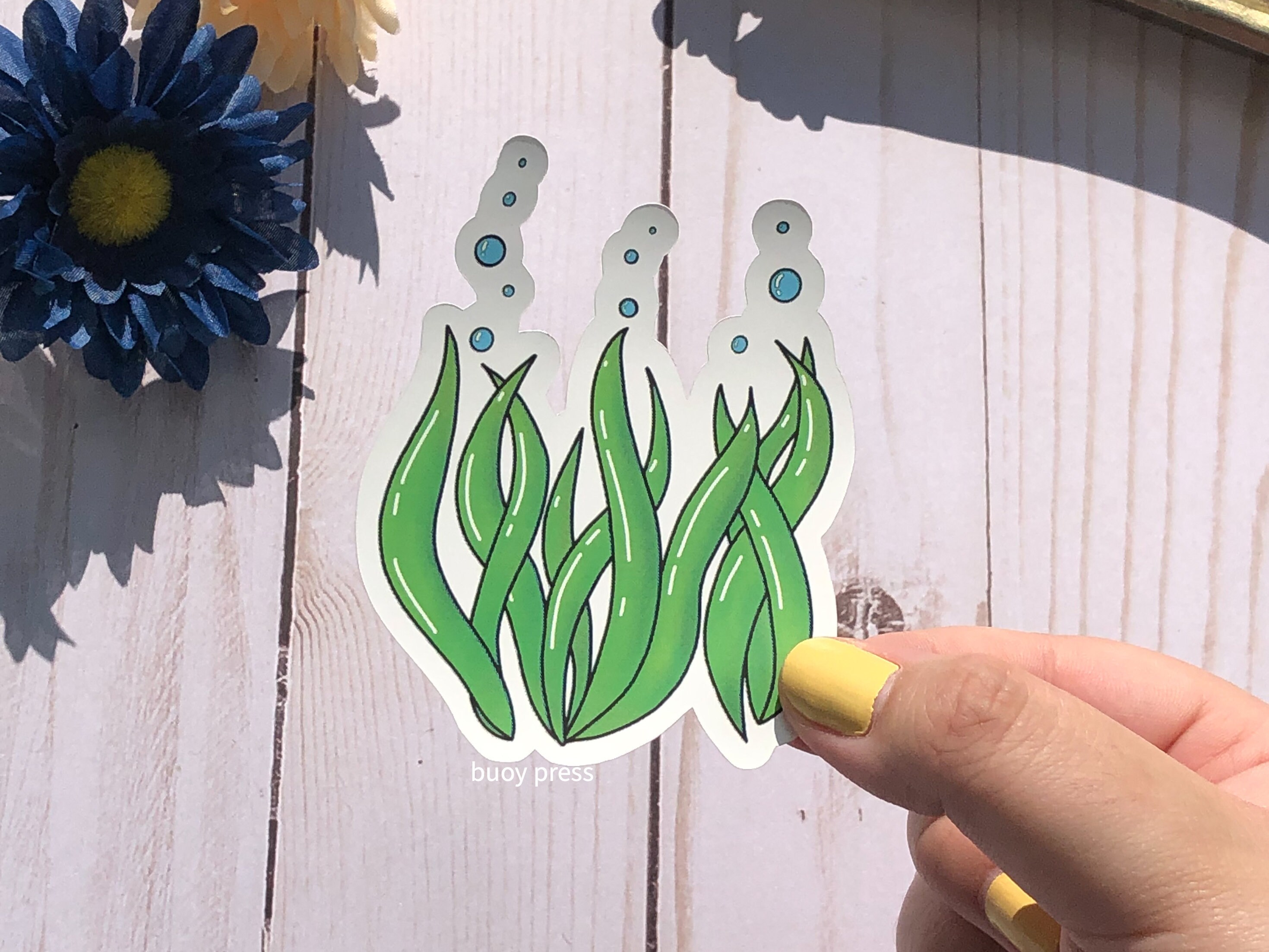 Seaweed Sea Creatures Ocean Decorative Sticker Etsy Italia