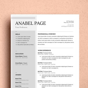 Simple Resume Template for Word & Google Docs, Google Docs Resume Template, Professional Resume Template Modern, Proceeds go to Charity