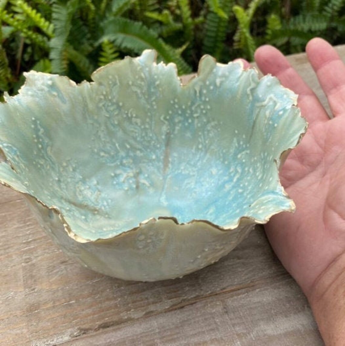 Fluted edge Decorative Bowl Etsy