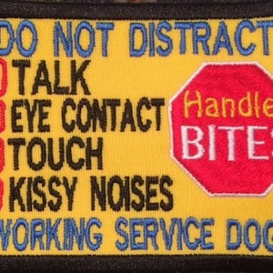 &quot;Service Hund Aufnäher &quot;&quot;Handler Bites&quot;&quot;&quot;