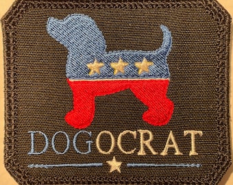 Political Pup Pride Patch - "DOG-o-crat"