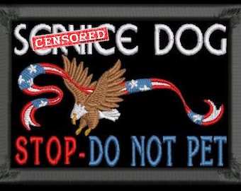 Service Dog Patch w/Eagle