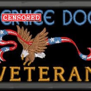 Service Dog "Veteran" w/Eagle Patch