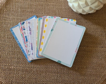 Blank Front Assorted Pattern Journal Cards, Scrapbooking, Planner, Journaling, 3x4, Set of 25