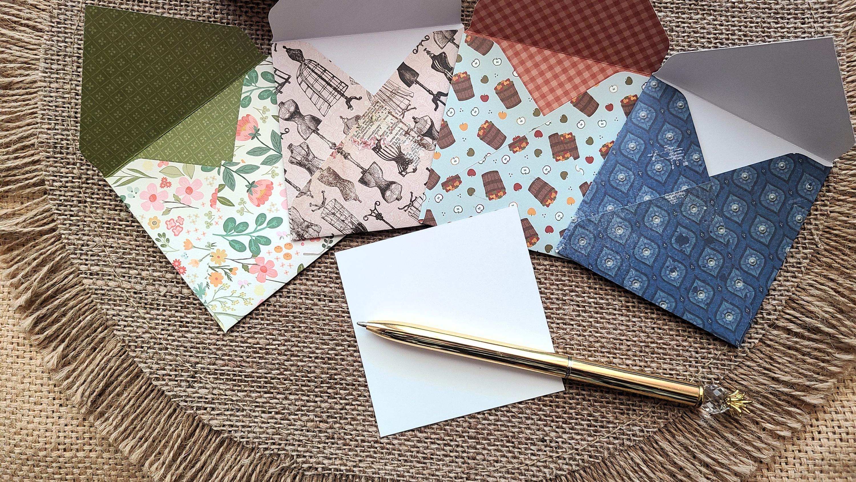 Assorted Mini Envelope Set, 3" X 3", Blank Cards, Gift Enclosure Cards ...