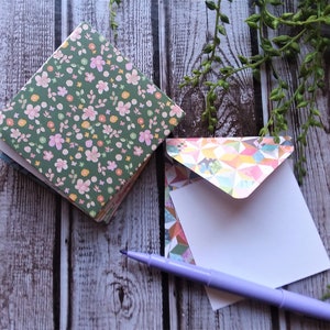 Assorted Mini Envelope Set, 3" X 3", Blank Cards, Gift Enclosure Cards ...