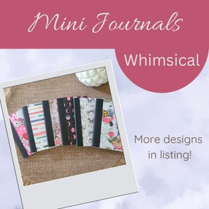 A Touch of Whimsy Pattern Mini Notebooks, Small Journal, Little Composition Book, To Do List
