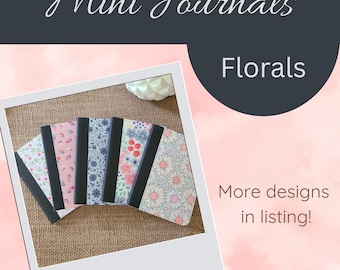 Floral Pattern Mini Notebooks, Small Journal, Little Composition Book, To Do List