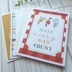 Make Every Day Count Note Card Set, Blank Cards, Thinking of You Cards, Encouragement Cards, Set of 4
