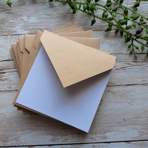 Kraft Mini Envelope Set: Blank Cards for Scrapbooking, Journaling