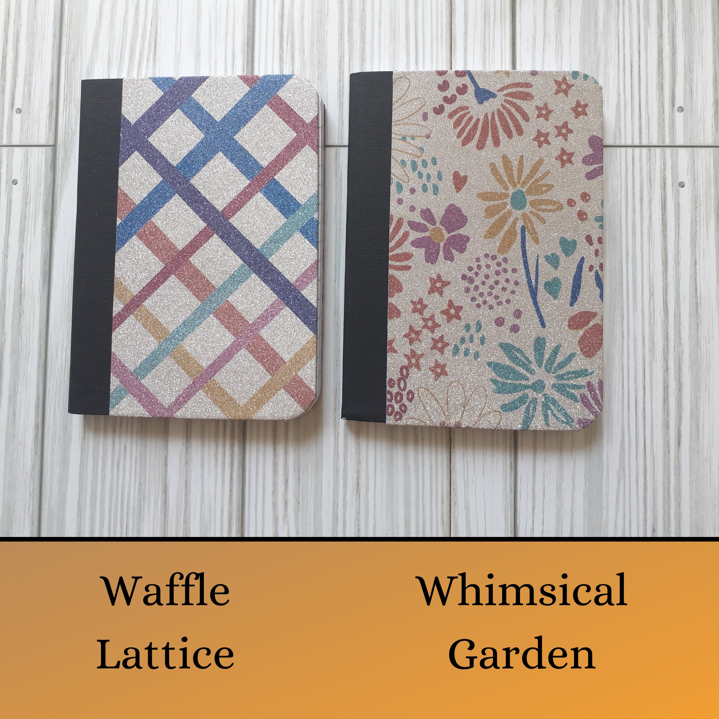Bright Glitter Pattern Mini Notebook, Small Journal, Little Composition ...
