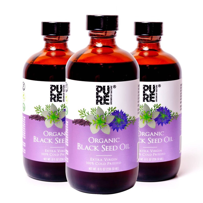 PURE Black Seed Oil 8oz 240ml Extra Virgin Cold Pressed Organic Black Seed Oil Black Cumin Seed