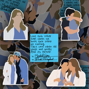 Grey&#39;s Anatomy Sticker Pack | Cute Stickers | Stickers for Laptop | Stickers for Water Bottles | Notebook Stickers | Binder Stickers