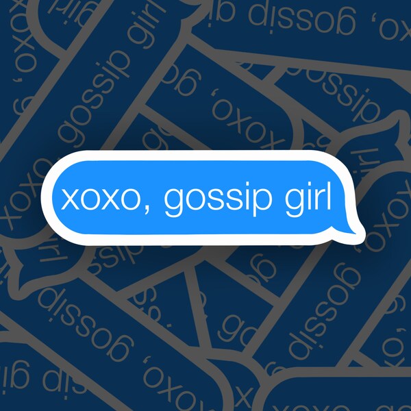 XOXO Gossip Girl Sticker | Cute Stickers | Stickers for Laptop | Stickers for Water Bottles | Stickers for notebooks | Binder Stickers