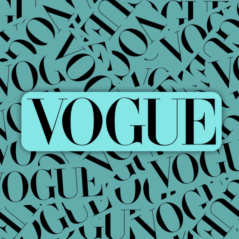 Vogue Sticker Vogue Sticker Black Text Stickers for Laptop Etsy