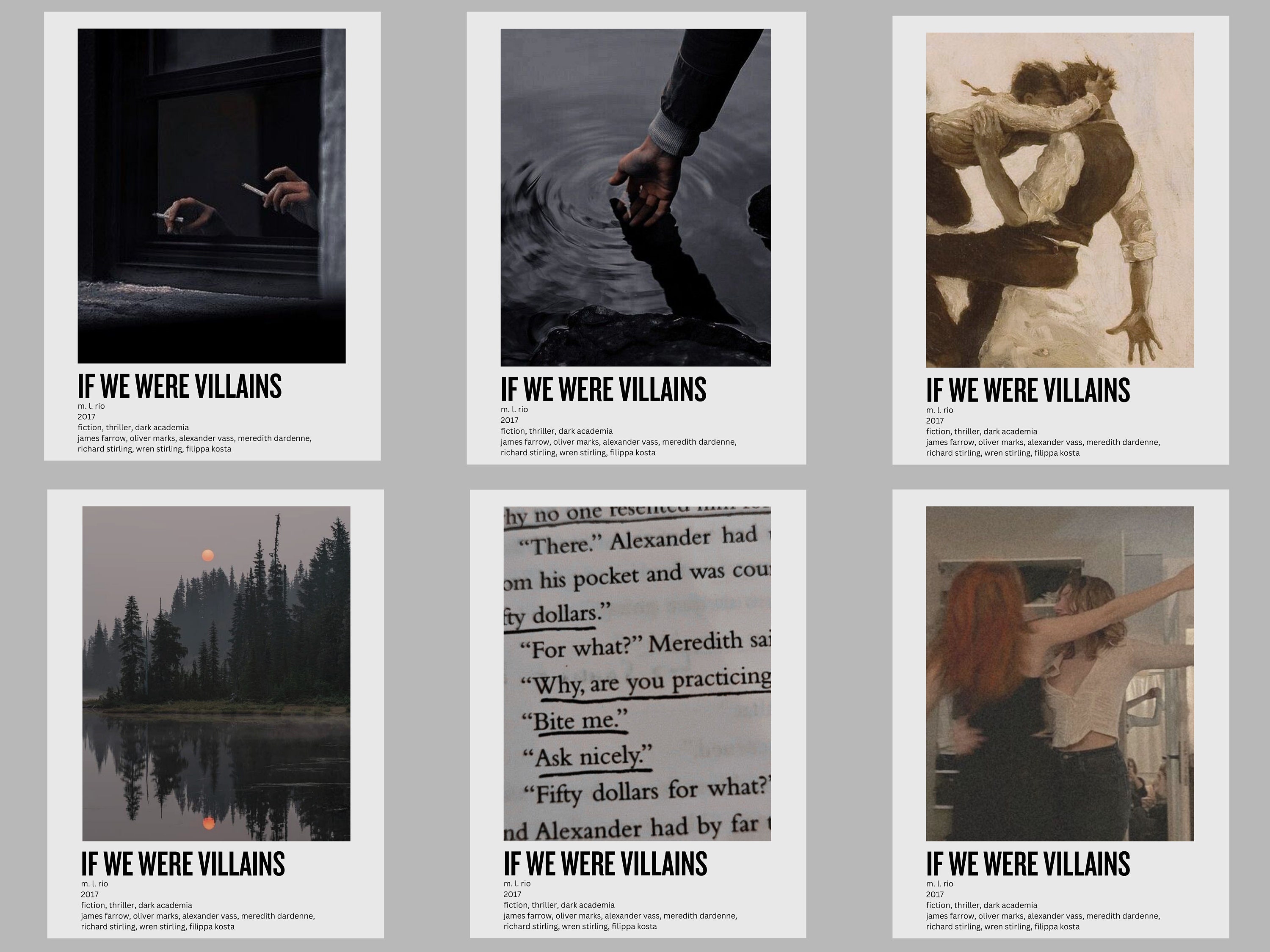 If We Were Villains Aesthetic Polaroid Style Posters DIGITAL