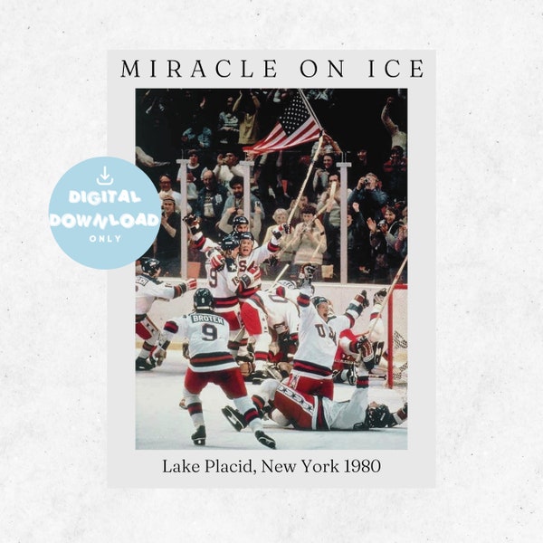 1980 Miracle On Ice Poster Digital Download