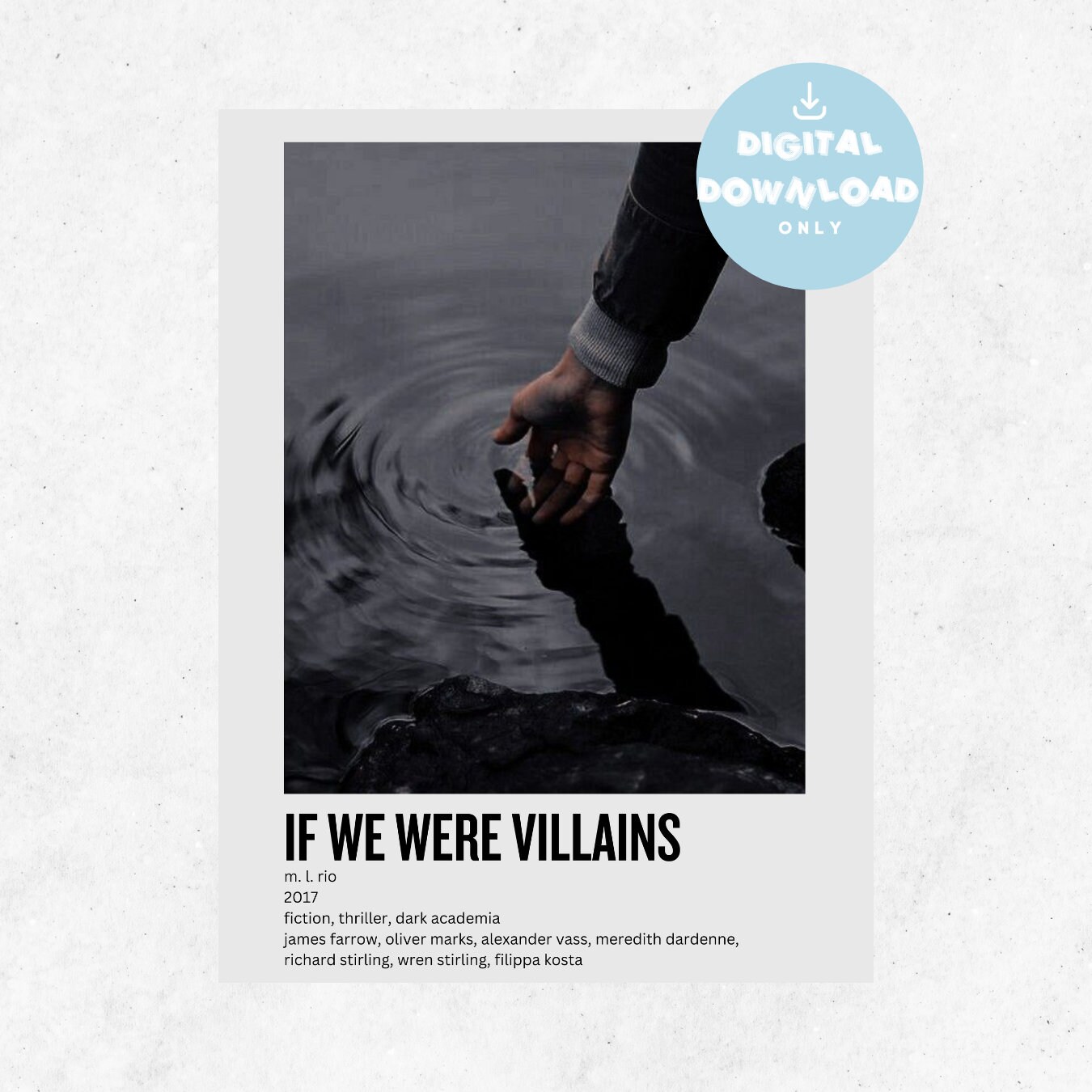 If We Were Villains Aesthetic Poster Etsy