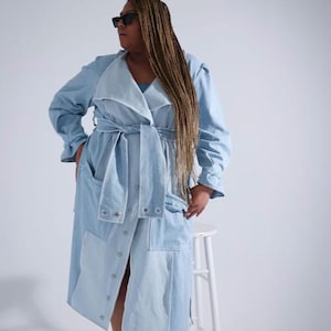 The Winnie Denim Trench- PLUS SIZE