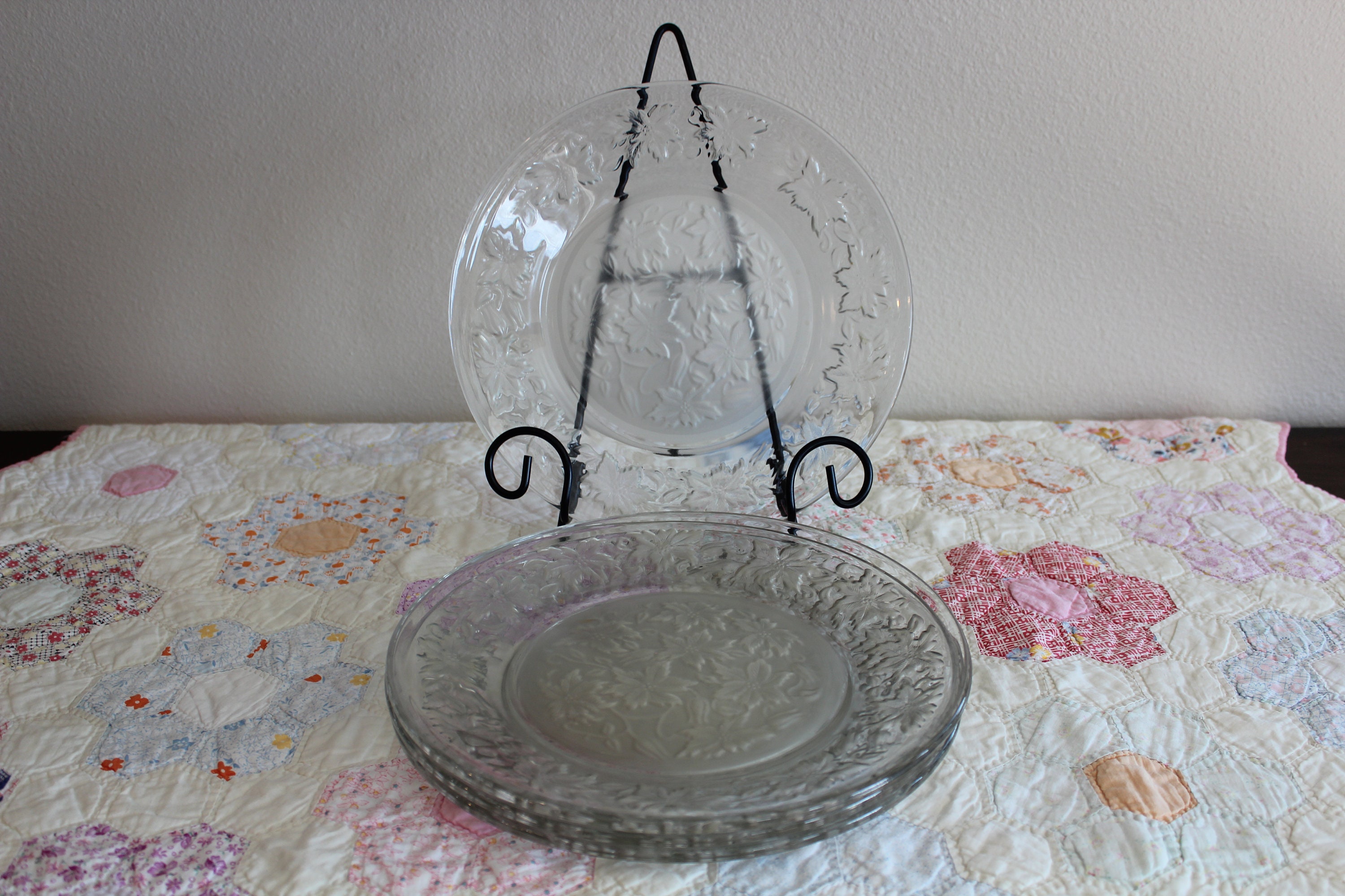 Princess House Crystal Fantasia Dinner Plates Set of Four Etsy