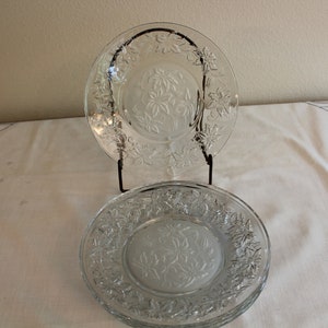 Vintage Princess House Crystal Fantasia Luncheon or Salad Plates Set of Four