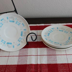 Vintage Royal China Blue Heaven Saucer Set of 4