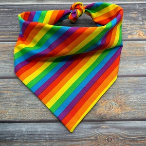 Rainbow Stripe Pet Bandana